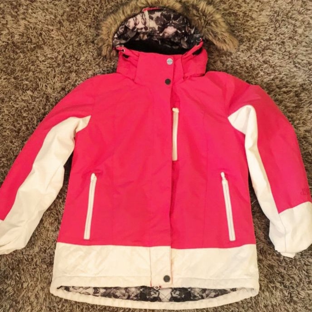 Body Glove Kids Puffer Jacket in Pink and White